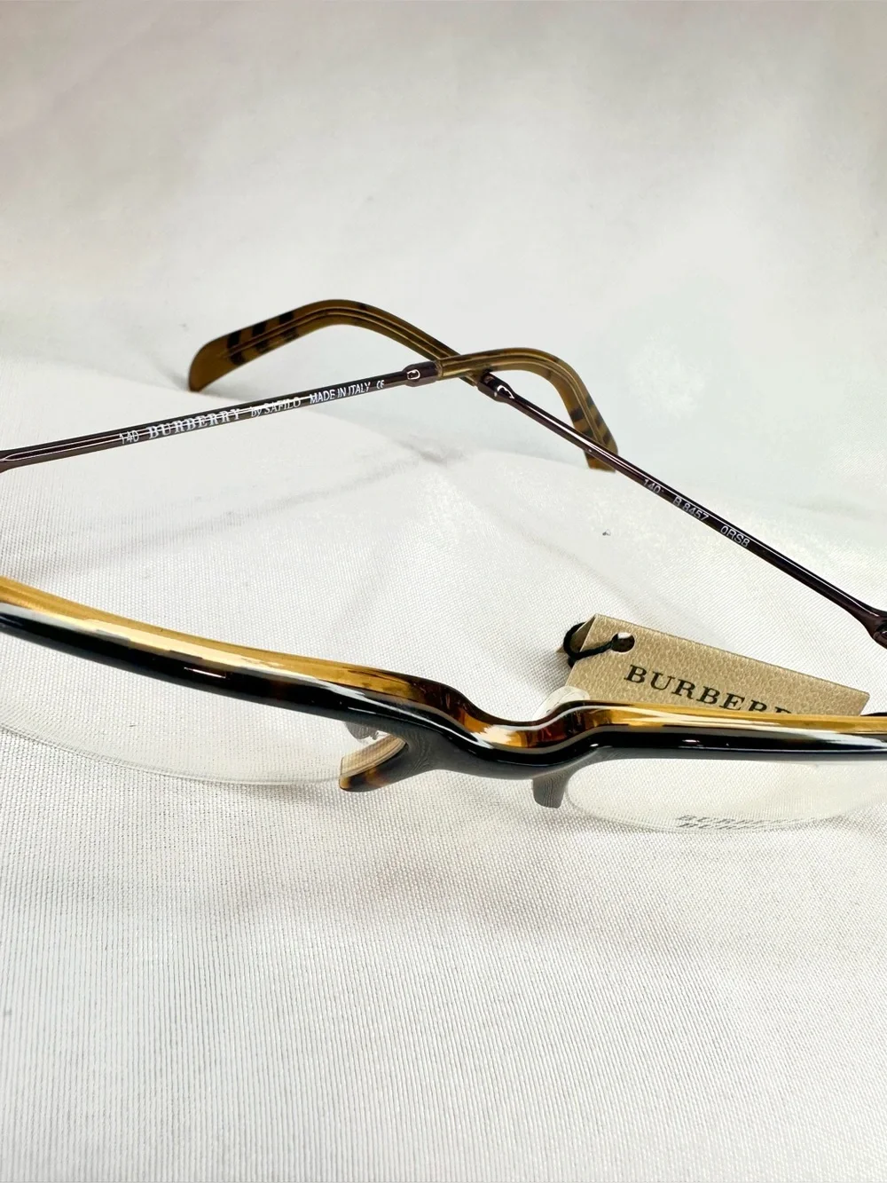 Burberry Brown Tortoiseshell Rectangular Eyeglass Frames